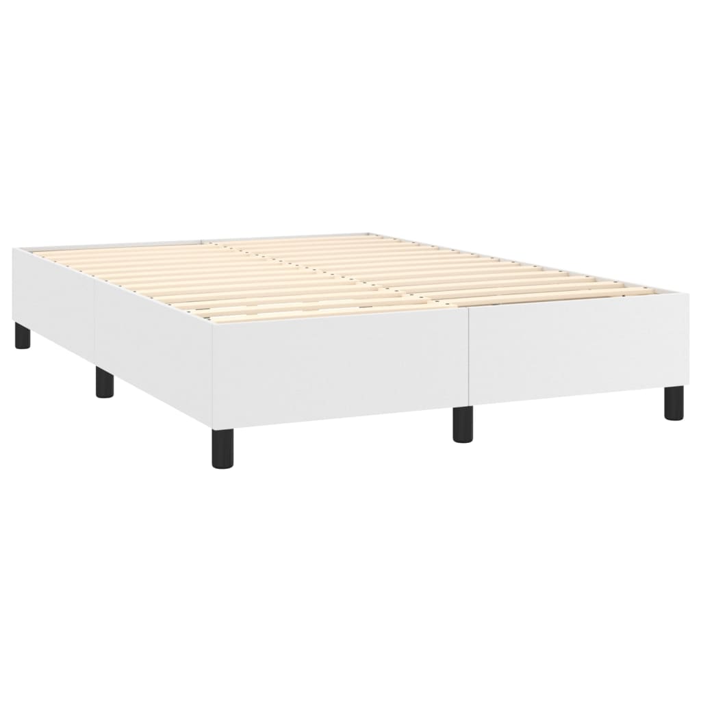 Boxspring met matras kunstleer wit 140x200 cm Bedden & bedframes | Creëer jouw Trendy Thuis | Gratis bezorgd & Retour | Trendy.nl