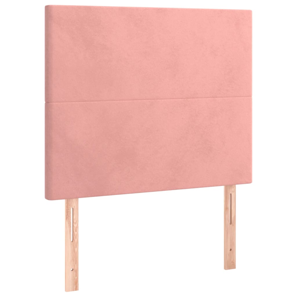 Boxspring met matras fluweel roze 90x190 cm Bedden & bedframes | Creëer jouw Trendy Thuis | Gratis bezorgd & Retour | Trendy.nl