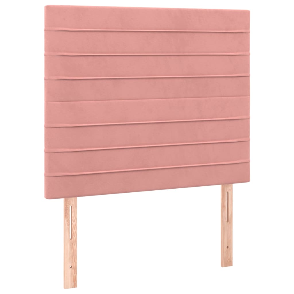 Boxspring met matras fluweel roze 90x190 cm Bedden & bedframes | Creëer jouw Trendy Thuis | Gratis bezorgd & Retour | Trendy.nl