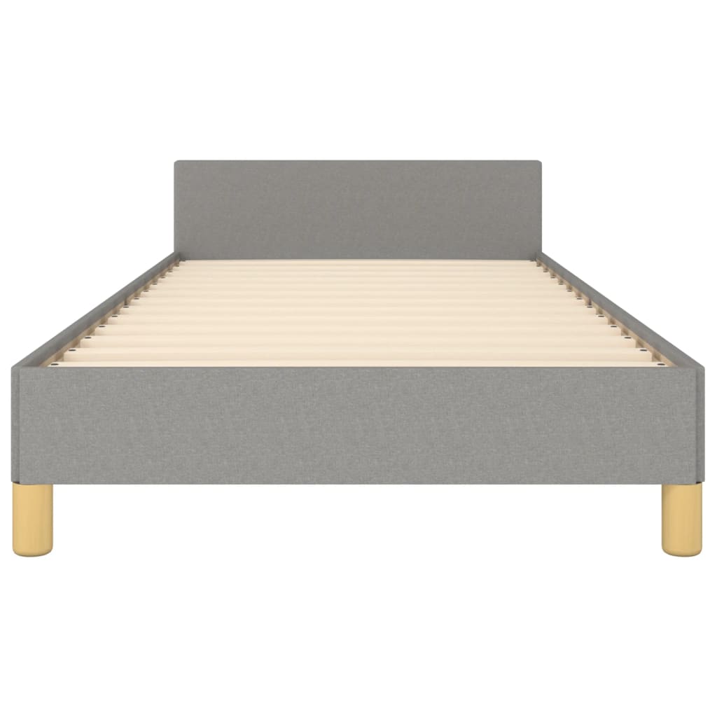 Bedframe met hoofdbord stof lichtgrijs 80x200 cm Bedden & bedframes | Creëer jouw Trendy Thuis | Gratis bezorgd & Retour | Trendy.nl