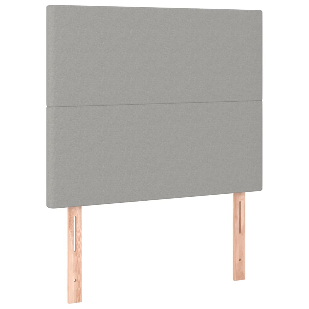 Bedframe met hoofdbord stof lichtgrijs 80x200 cm Bedden & bedframes | Creëer jouw Trendy Thuis | Gratis bezorgd & Retour | Trendy.nl