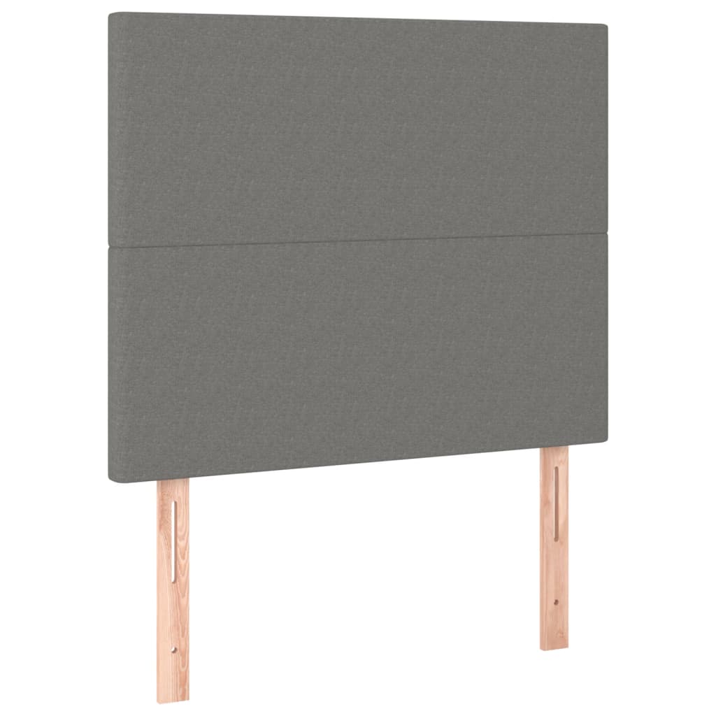 Bedframe met hoofdbord stof donkergrijs 80x200 cm Bedden & bedframes | Creëer jouw Trendy Thuis | Gratis bezorgd & Retour | Trendy.nl