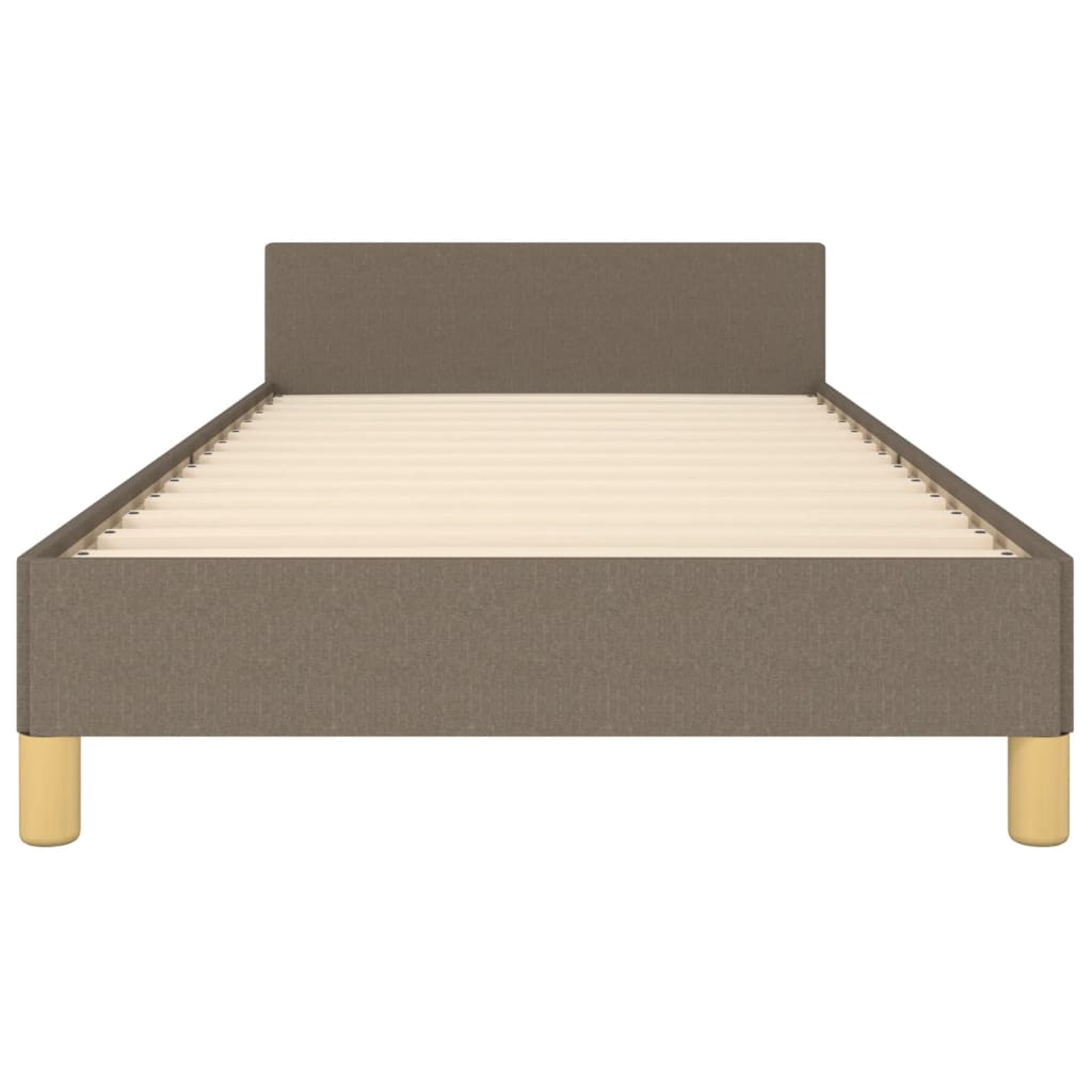 Bedframe met hoofdbord stof taupe 90x190 cm Bedden & bedframes | Creëer jouw Trendy Thuis | Gratis bezorgd & Retour | Trendy.nl