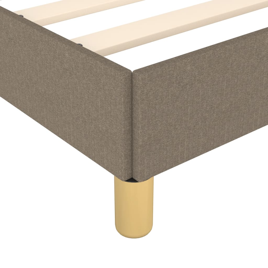 Bedframe met hoofdbord stof taupe 90x190 cm Bedden & bedframes | Creëer jouw Trendy Thuis | Gratis bezorgd & Retour | Trendy.nl