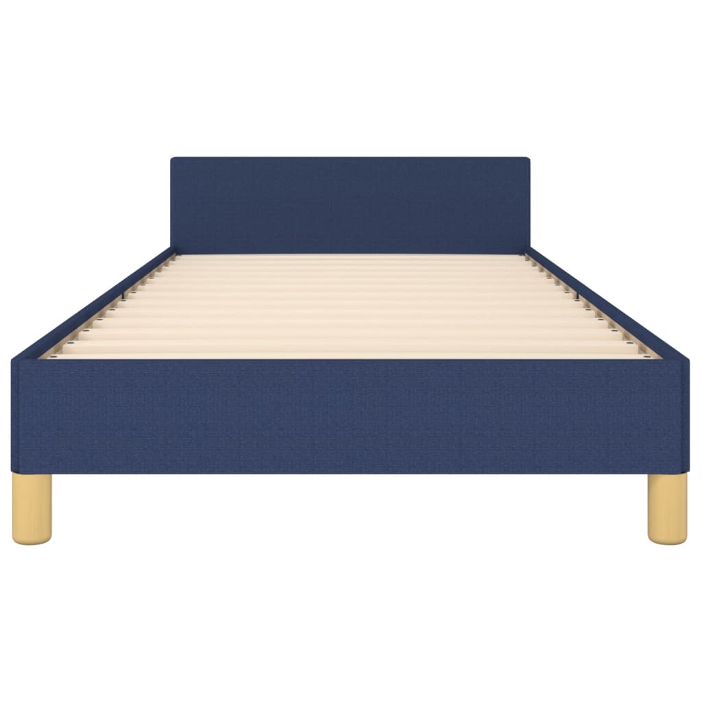 Bedframe met hoofdbord stof blauw 90x190 cm Bedden & bedframes | Creëer jouw Trendy Thuis | Gratis bezorgd & Retour | Trendy.nl