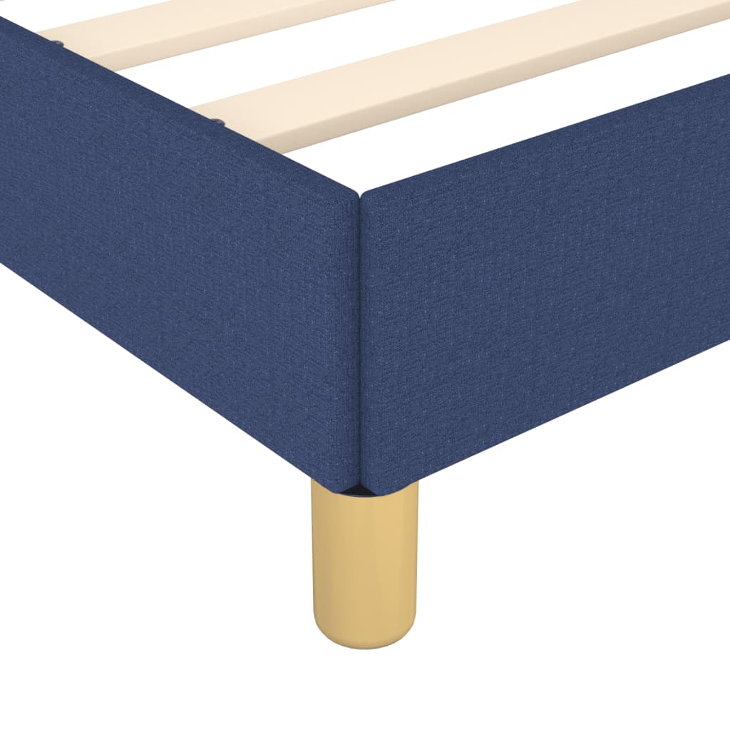 Bedframe met hoofdbord stof blauw 90x190 cm Bedden & bedframes | Creëer jouw Trendy Thuis | Gratis bezorgd & Retour | Trendy.nl