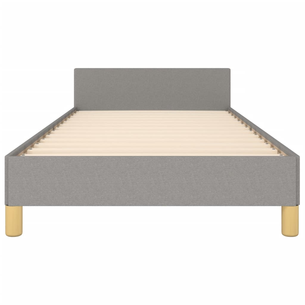 Bedframe met hoofdbord stof lichtgrijs 90x200 cm Bedden & bedframes | Creëer jouw Trendy Thuis | Gratis bezorgd & Retour | Trendy.nl