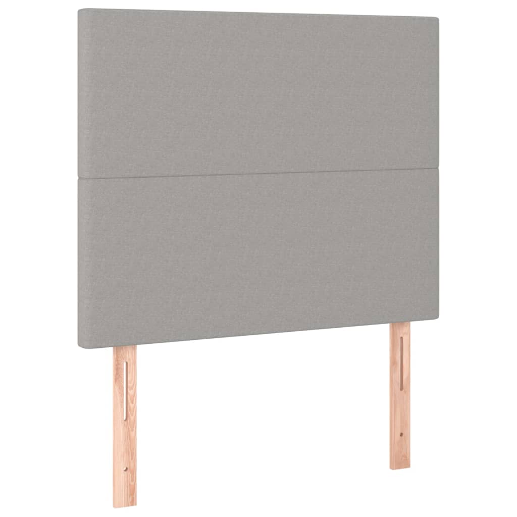 Bedframe met hoofdbord stof lichtgrijs 90x200 cm Bedden & bedframes | Creëer jouw Trendy Thuis | Gratis bezorgd & Retour | Trendy.nl