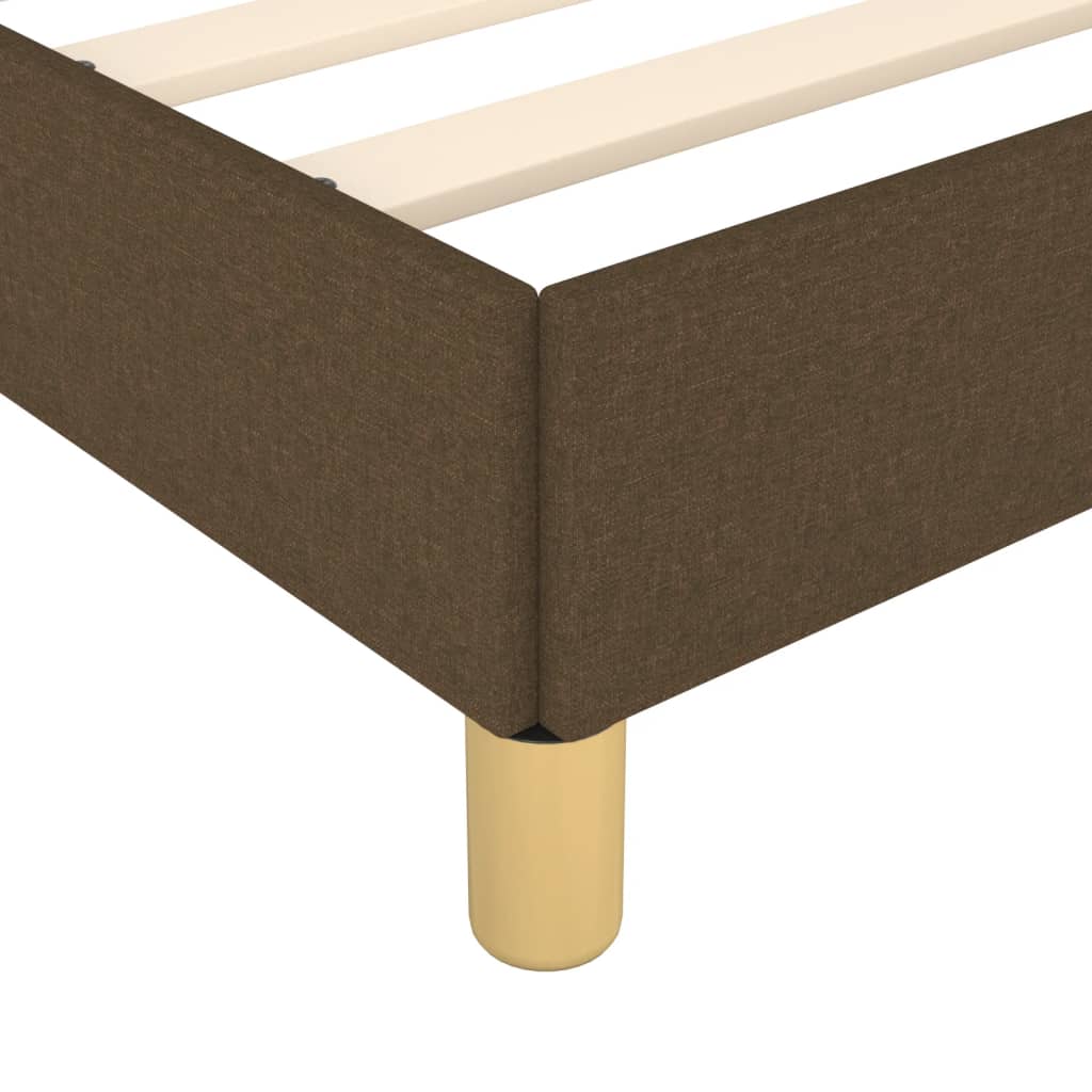 Bedframe met hoofdbord stof donkerbruin 100x200 cm Bedden & bedframes | Creëer jouw Trendy Thuis | Gratis bezorgd & Retour | Trendy.nl