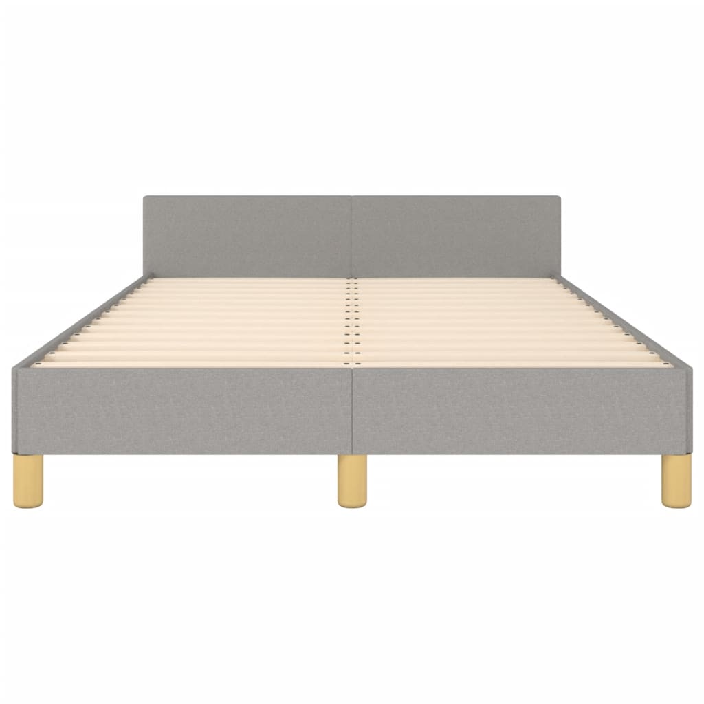 Bedframe met hoofdbord stof lichtgrijs 120x200 cm Bedden & bedframes | Creëer jouw Trendy Thuis | Gratis bezorgd & Retour | Trendy.nl