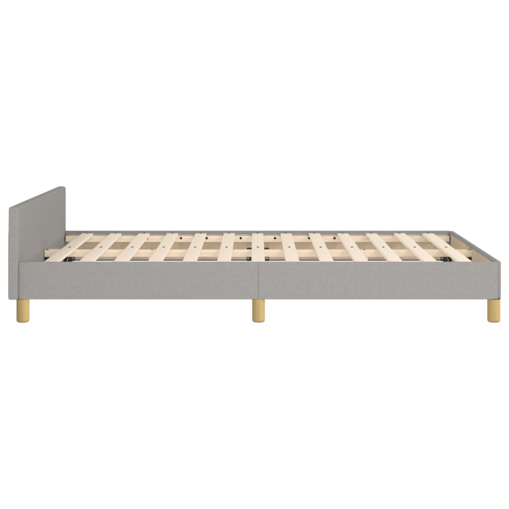 Bedframe met hoofdbord stof lichtgrijs 120x200 cm Bedden & bedframes | Creëer jouw Trendy Thuis | Gratis bezorgd & Retour | Trendy.nl