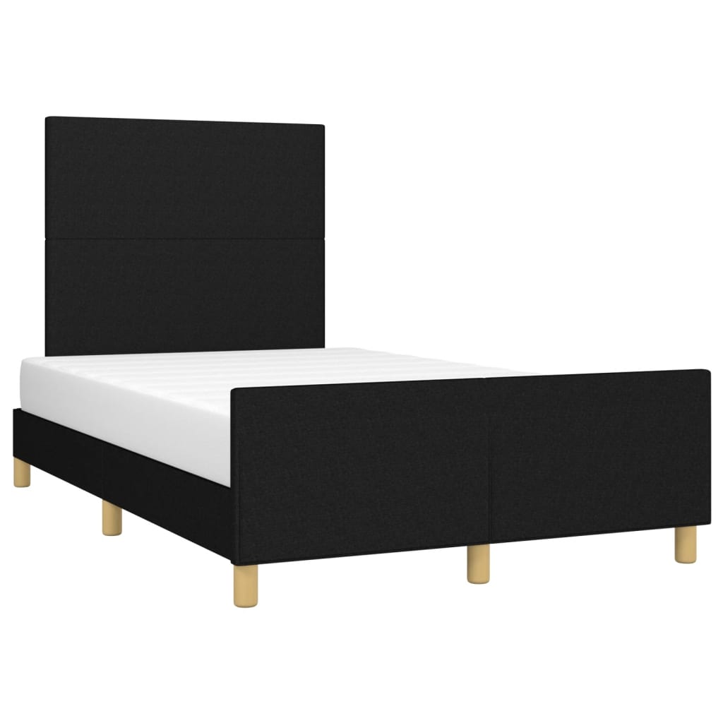 Bedframe met hoofdbord stof zwart 120x200 cm Bedden & bedframes | Creëer jouw Trendy Thuis | Gratis bezorgd & Retour | Trendy.nl