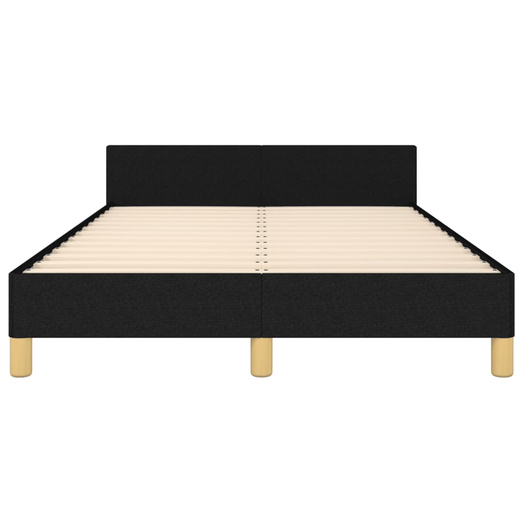 Bedframe met hoofdbord stof zwart 120x200 cm Bedden & bedframes | Creëer jouw Trendy Thuis | Gratis bezorgd & Retour | Trendy.nl