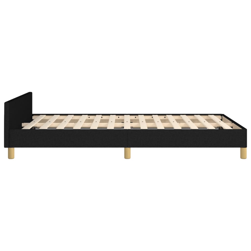 Bedframe met hoofdbord stof zwart 120x200 cm Bedden & bedframes | Creëer jouw Trendy Thuis | Gratis bezorgd & Retour | Trendy.nl