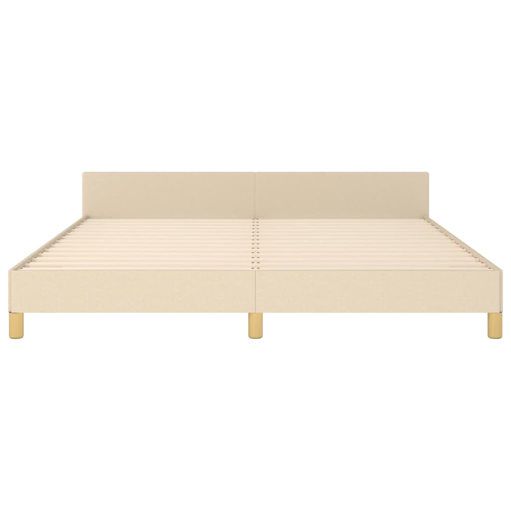 Bedframe zonder matras stof crèmekleurig 160x200 cm