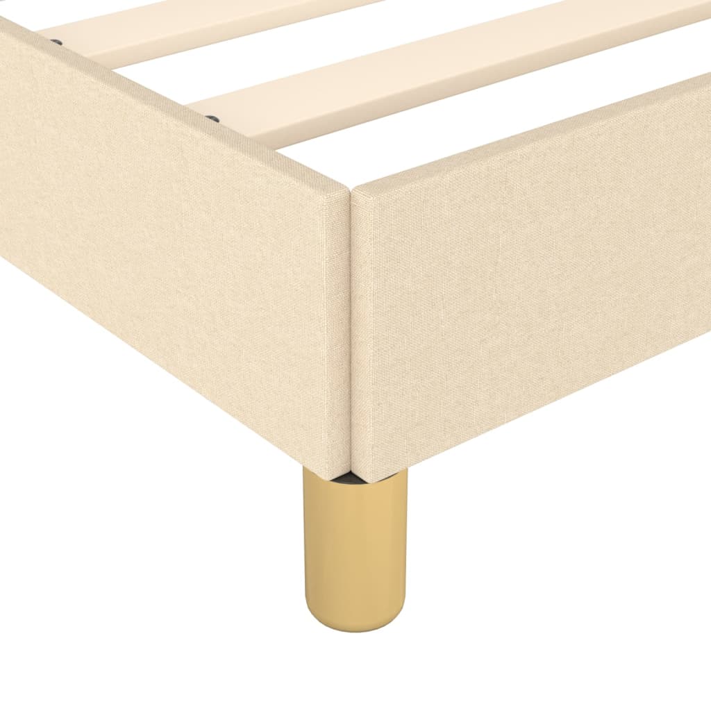 Bedframe zonder matras stof crèmekleurig 160x200 cm