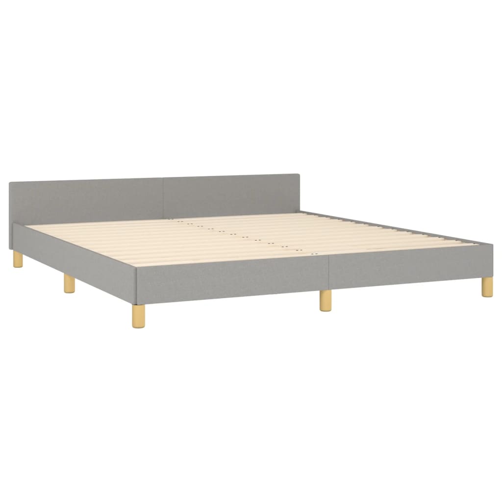 Bedframe met hoofdbord stof lichtgrijs 180x200 cm Bedden & bedframes | Creëer jouw Trendy Thuis | Gratis bezorgd & Retour | Trendy.nl