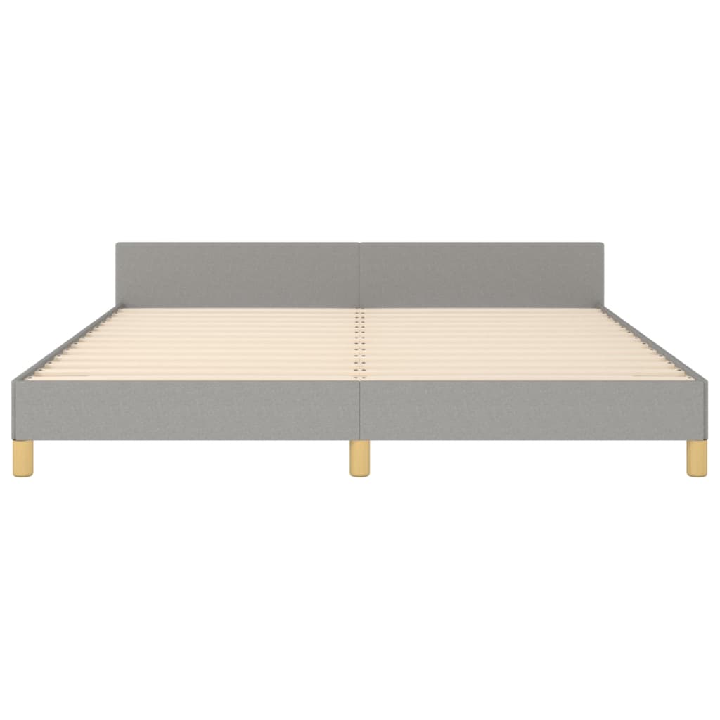 Bedframe met hoofdbord stof lichtgrijs 180x200 cm Bedden & bedframes | Creëer jouw Trendy Thuis | Gratis bezorgd & Retour | Trendy.nl