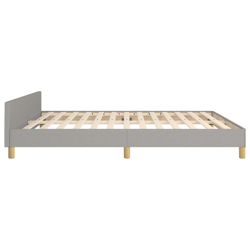 Bedframe met hoofdbord stof lichtgrijs 180x200 cm Bedden & bedframes | Creëer jouw Trendy Thuis | Gratis bezorgd & Retour | Trendy.nl