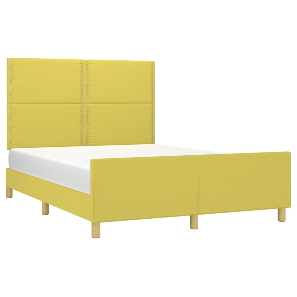 Bedframe zonder matras 140x200 cm stof groen