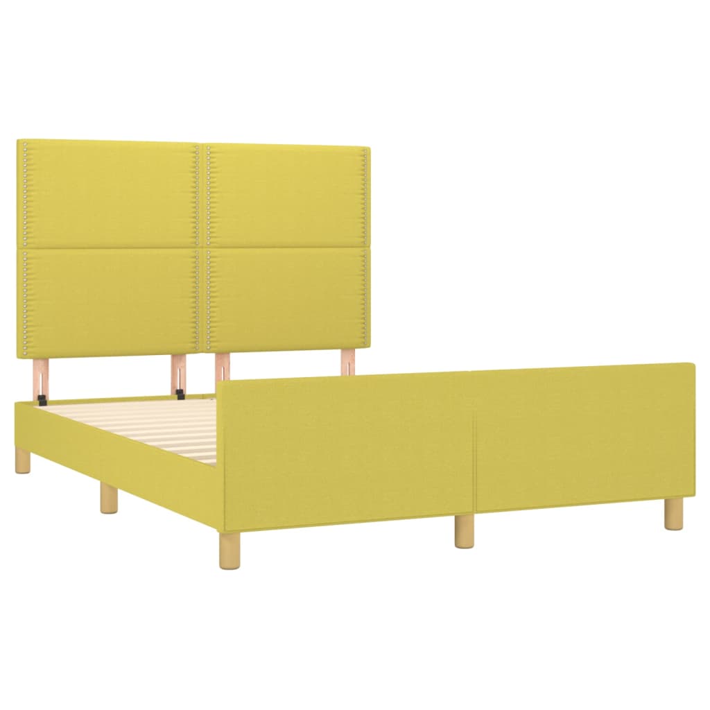 Bedframe zonder matras 140x200 cm stof groen