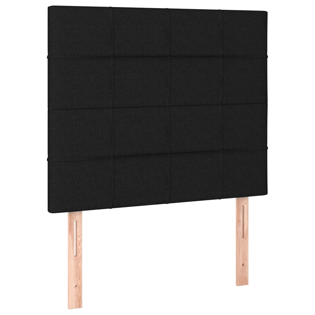 Bedframe met hoofdbord stof zwart 80x200 cm Bedden & bedframes | Creëer jouw Trendy Thuis | Gratis bezorgd & Retour | Trendy.nl