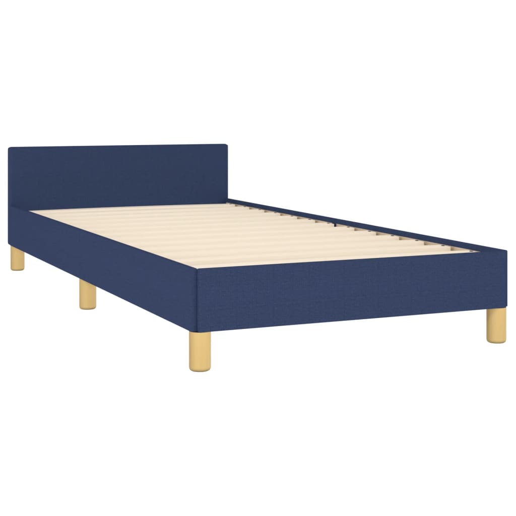 Bedframe zonder matras 80x200 cm stof blauw