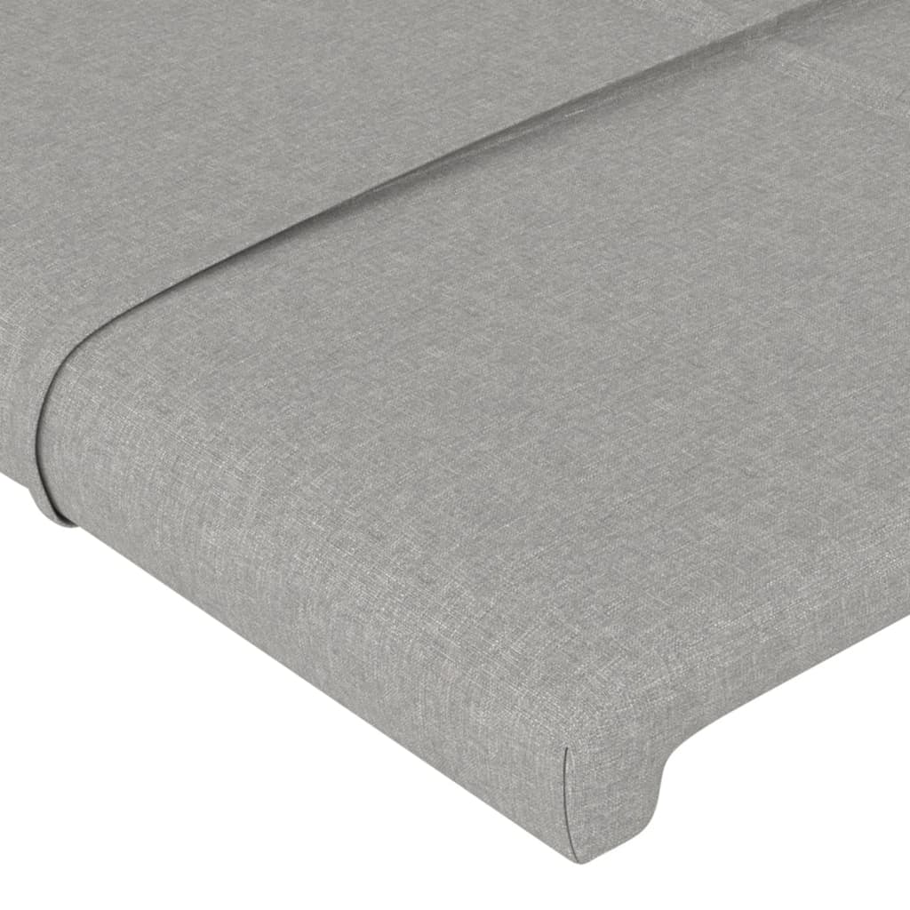 Bedframe met hoofdeinde stof lichtgrijs 90x200 cm Bedden & bedframes | Creëer jouw Trendy Thuis | Gratis bezorgd & Retour | Trendy.nl