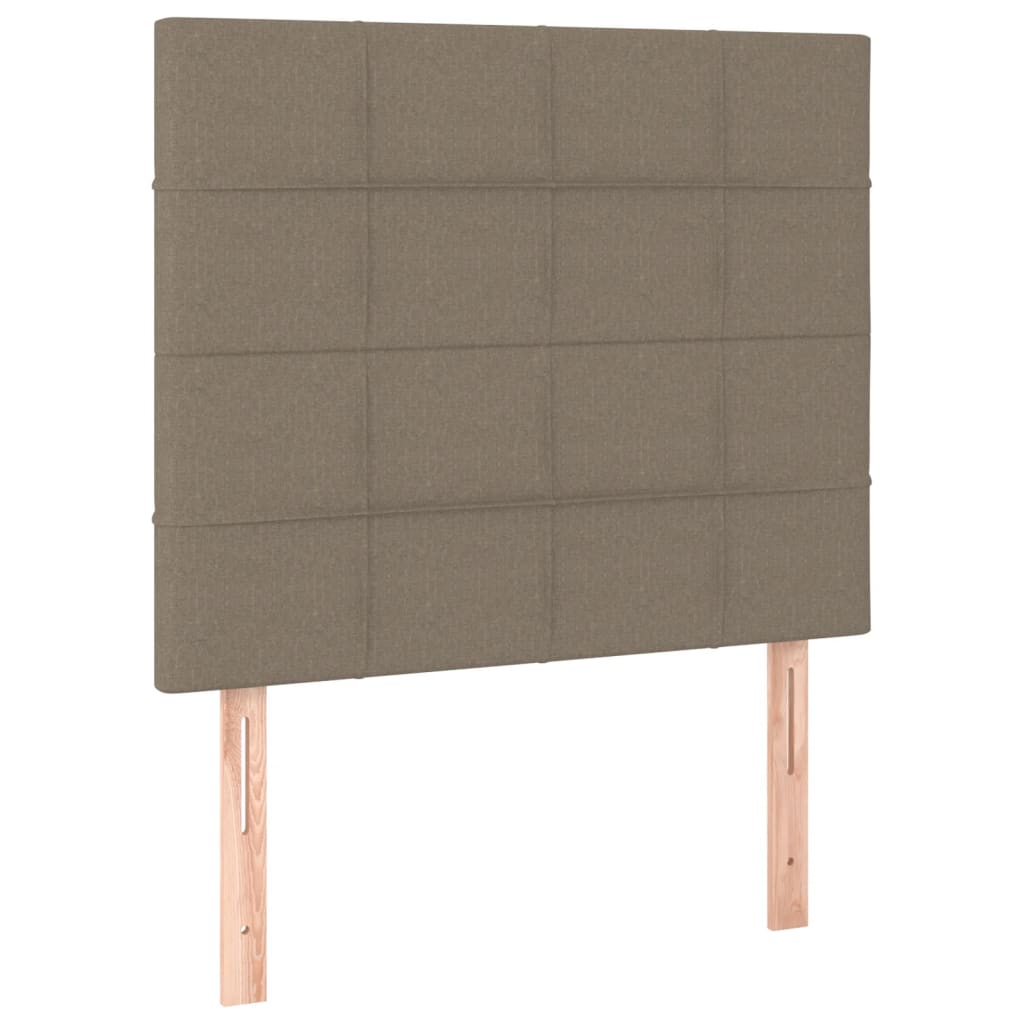 Bedframe met hoofdeinde stof taupe 90x200 cm Bedden & bedframes | Creëer jouw Trendy Thuis | Gratis bezorgd & Retour | Trendy.nl