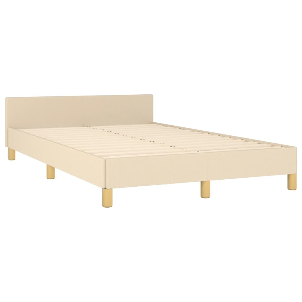 Bedframe zonder matras 120x200 cm stof crèmekleurig