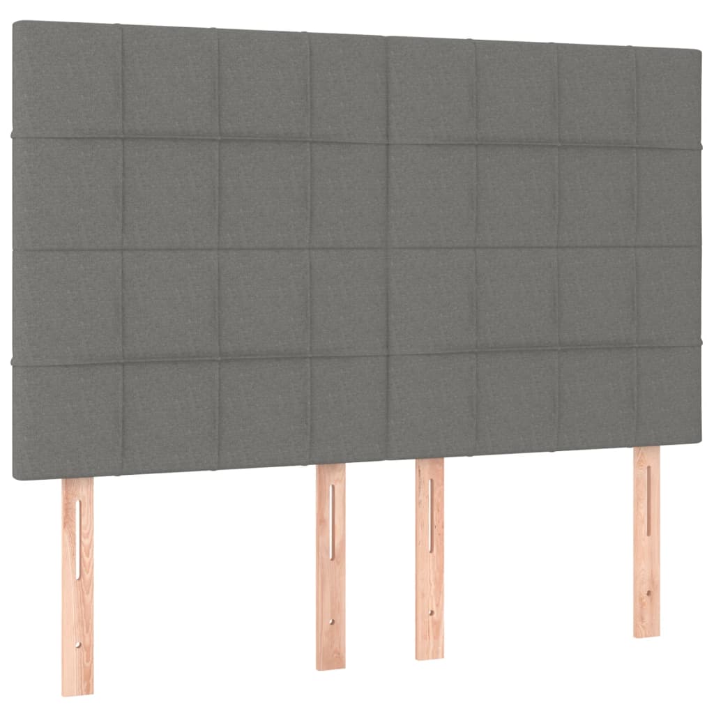 Bedframe met hoofdeinde stof donkergrijs 140x190 cm Bedden & bedframes | Creëer jouw Trendy Thuis | Gratis bezorgd & Retour | Trendy.nl