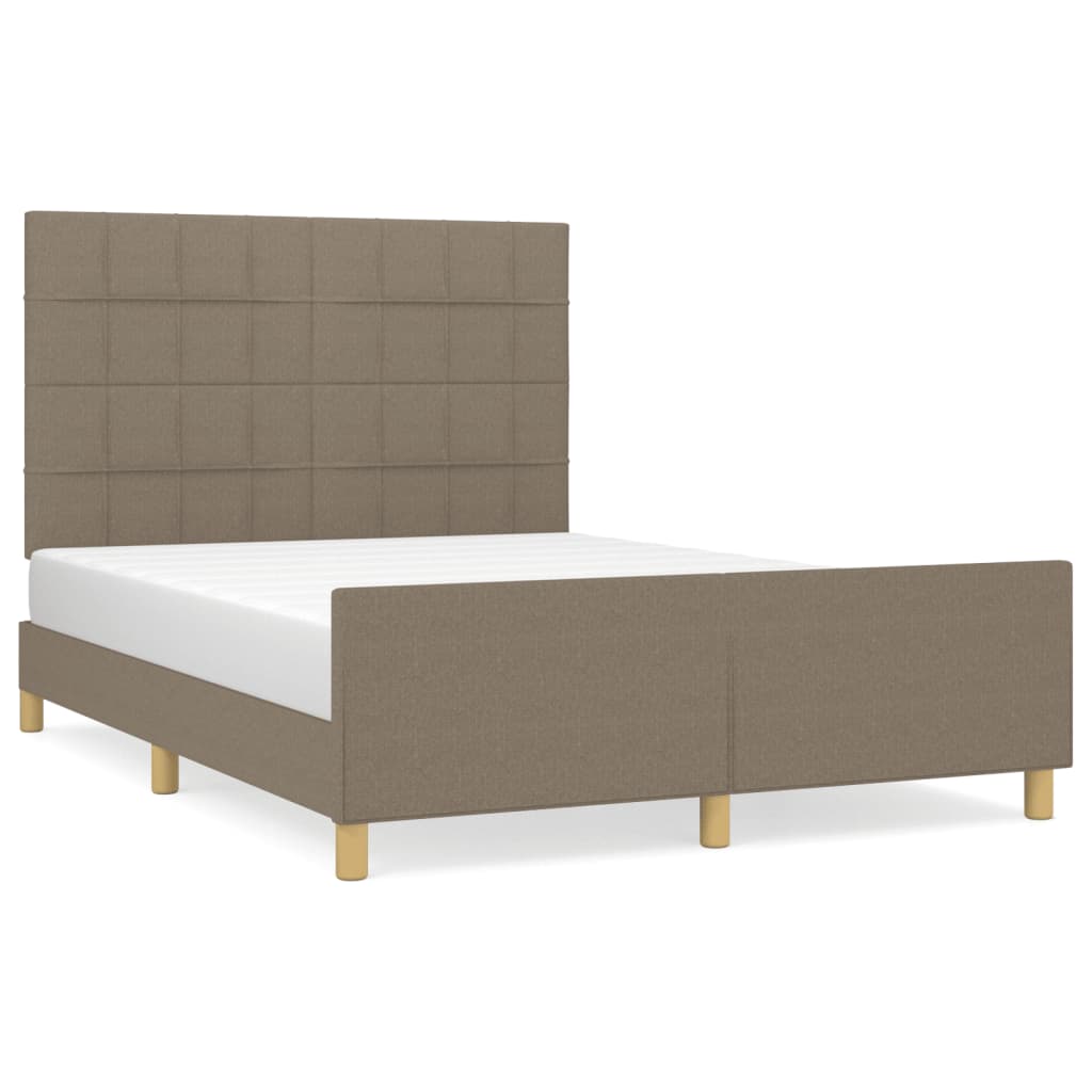 Bedframe zonder matras stof taupe 140x190 cm