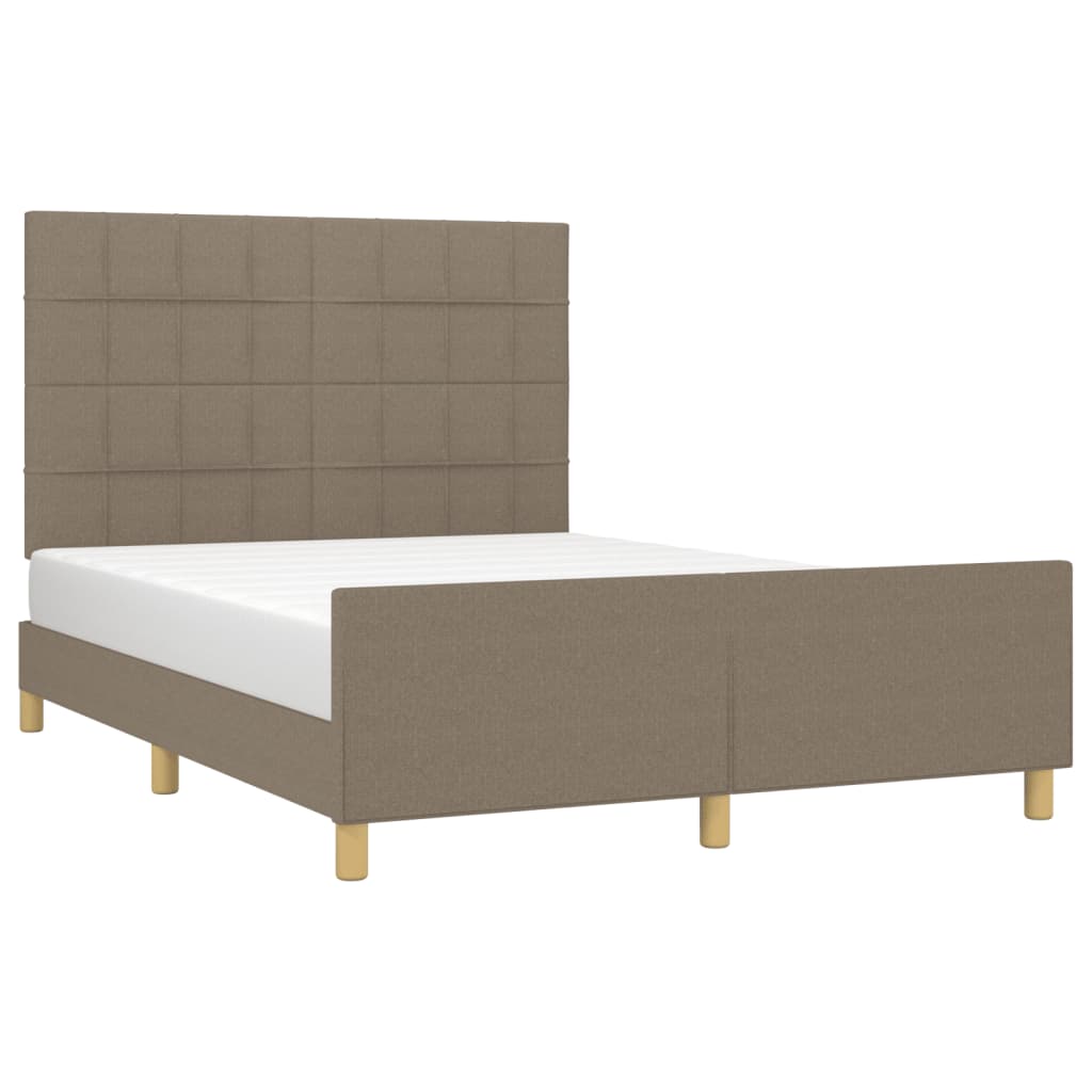 Bedframe zonder matras stof taupe 140x190 cm