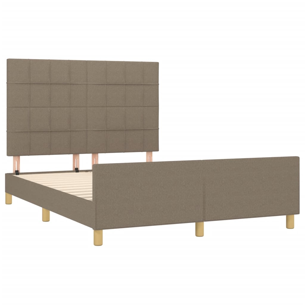 Bedframe zonder matras stof taupe 140x190 cm