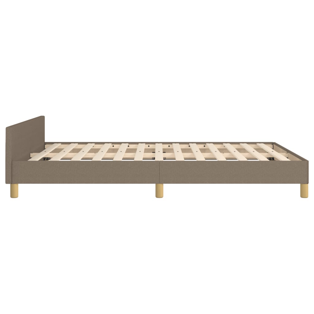 Bedframe zonder matras stof taupe 140x190 cm