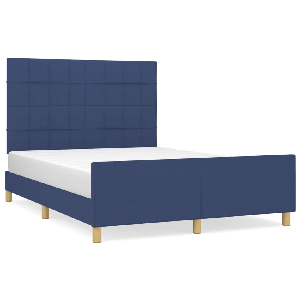 Bedframe zonder matras stof blauw 140x190 cm