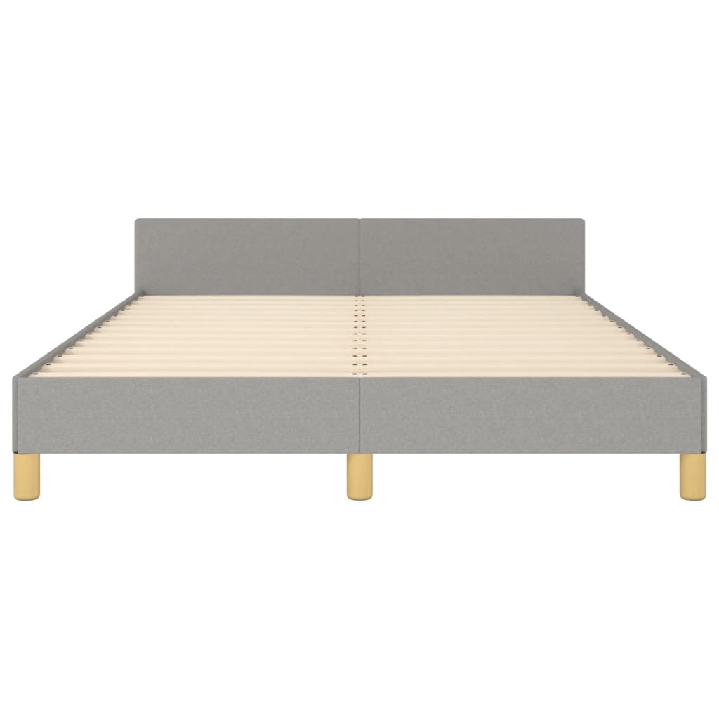 Bedframe met hoofdeinde stof lichtgrijs 140x200 cm Bedden & bedframes | Creëer jouw Trendy Thuis | Gratis bezorgd & Retour | Trendy.nl