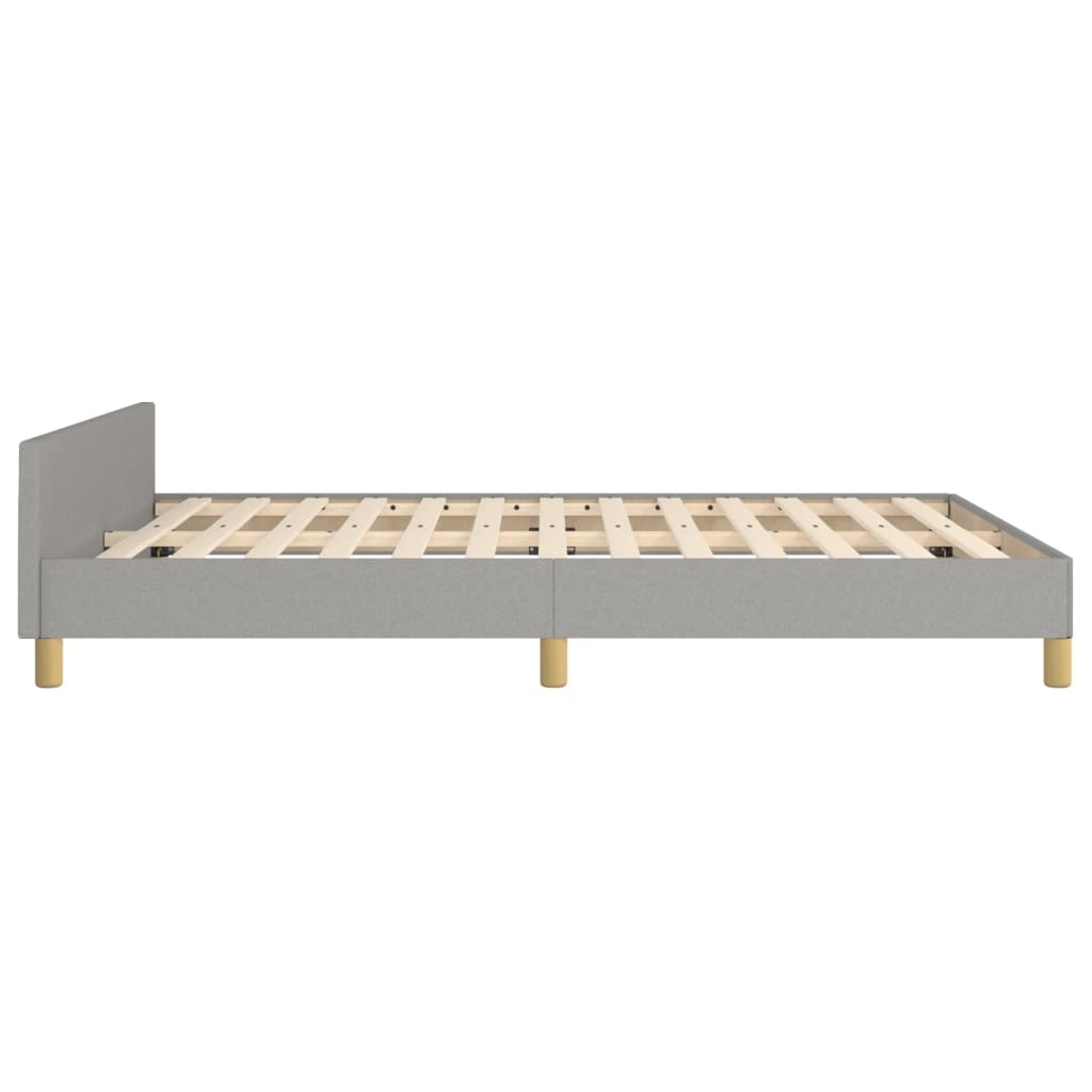 Bedframe met hoofdeinde stof lichtgrijs 140x200 cm Bedden & bedframes | Creëer jouw Trendy Thuis | Gratis bezorgd & Retour | Trendy.nl