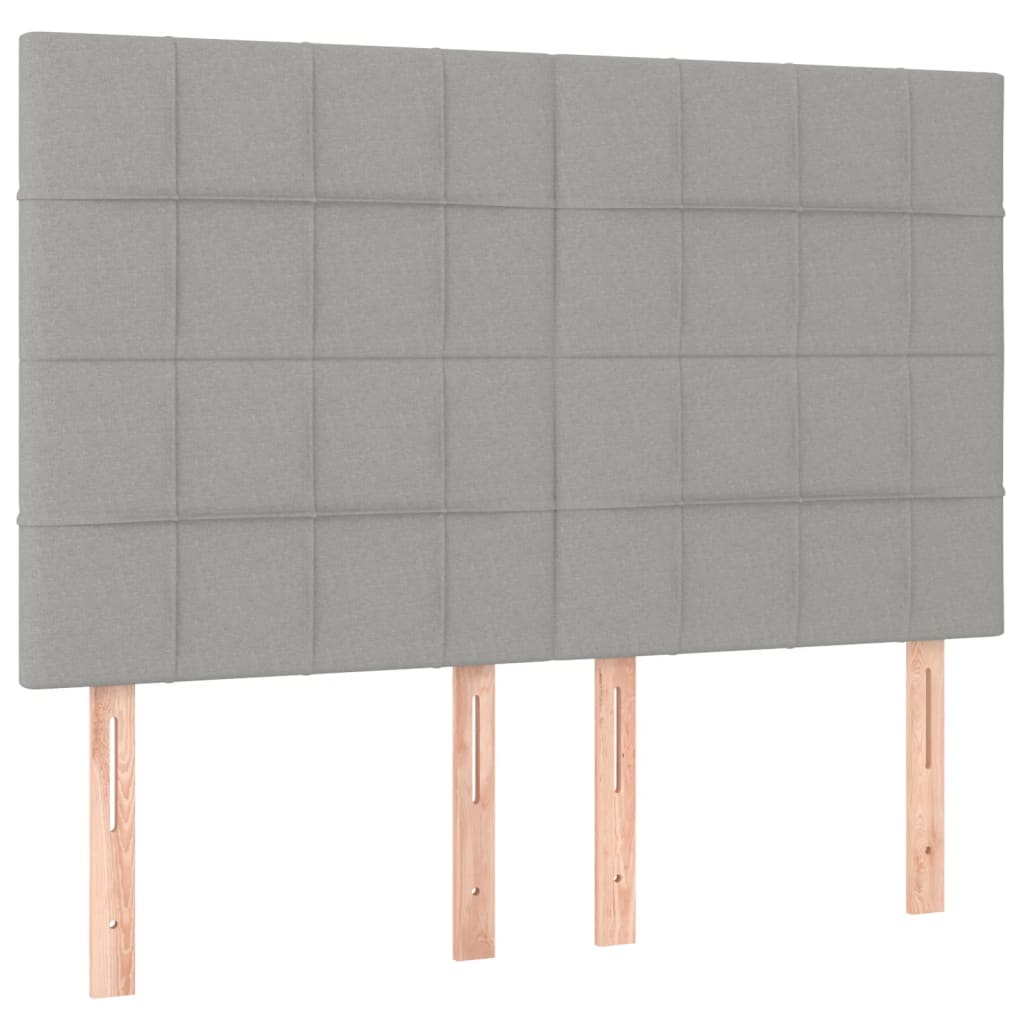 Bedframe met hoofdeinde stof lichtgrijs 140x200 cm Bedden & bedframes | Creëer jouw Trendy Thuis | Gratis bezorgd & Retour | Trendy.nl