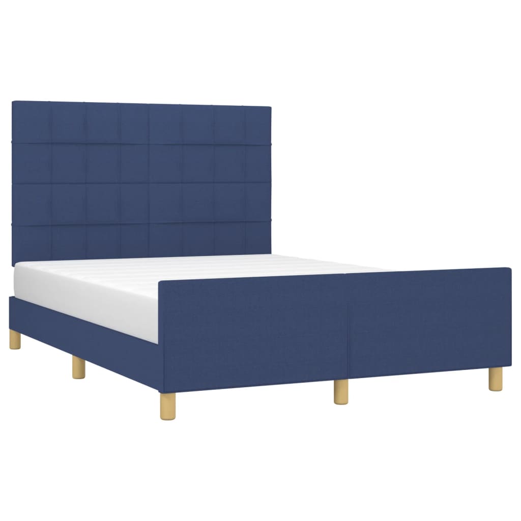 Bedframe zonder matras stof blauw 140x200 cm