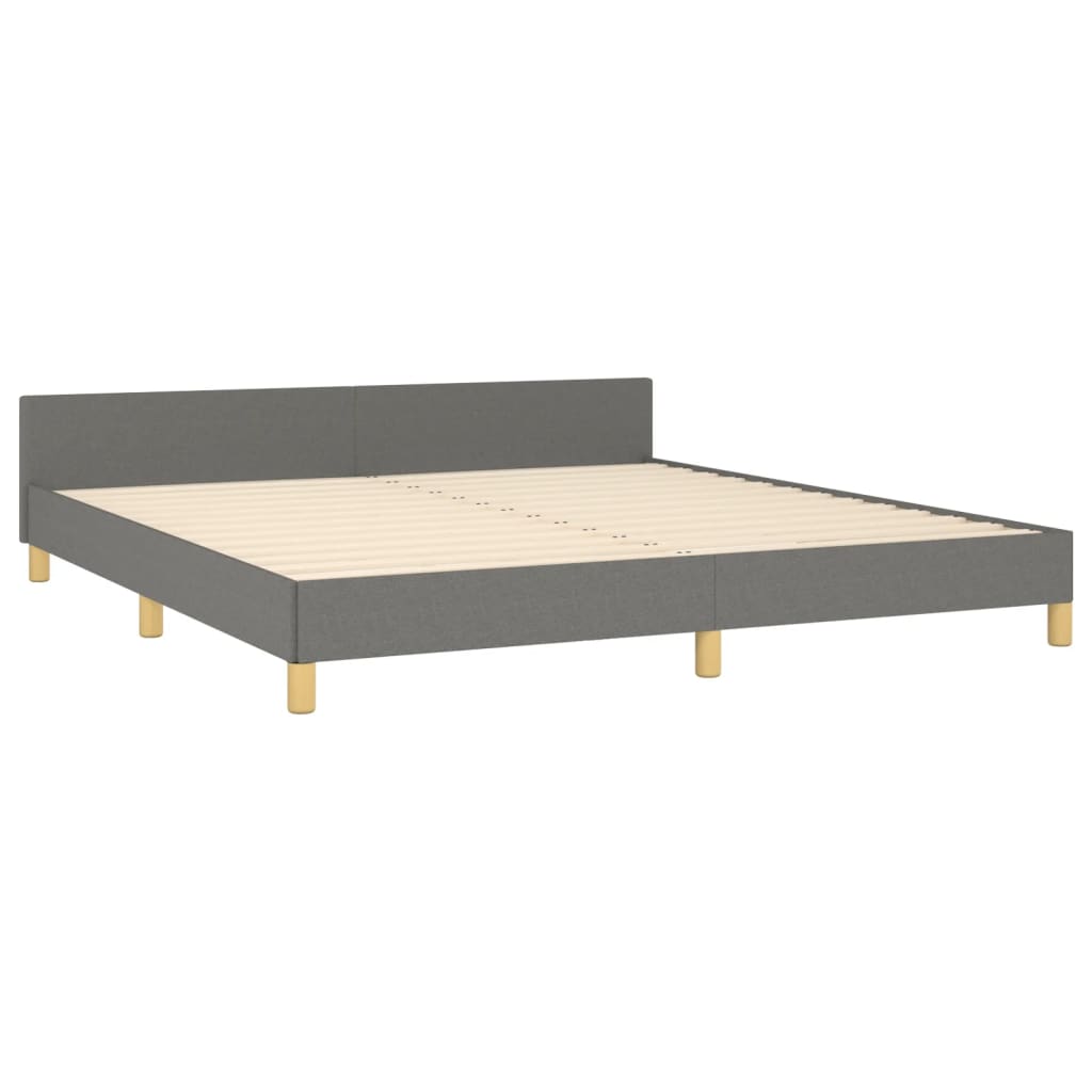 Bedframe zonder matras stof donkergrijs 160x200 cm