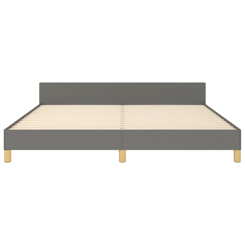 Bedframe zonder matras stof donkergrijs 160x200 cm