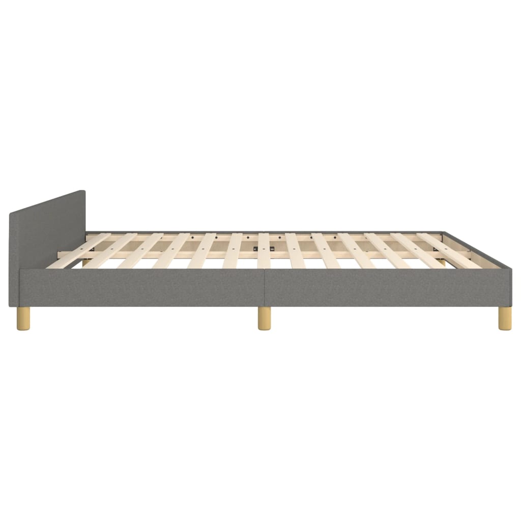 Bedframe zonder matras stof donkergrijs 160x200 cm