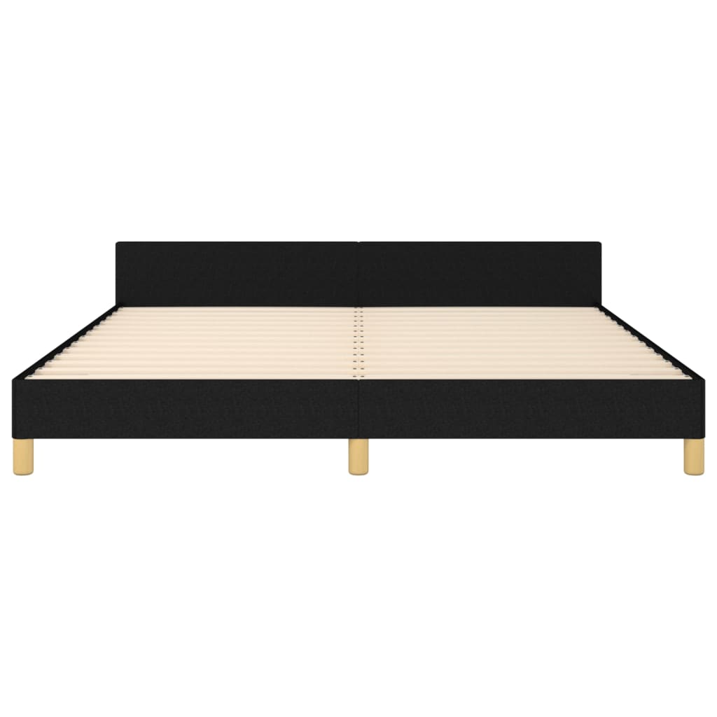 Bedframe zonder matras stof zwart 160x200 cm