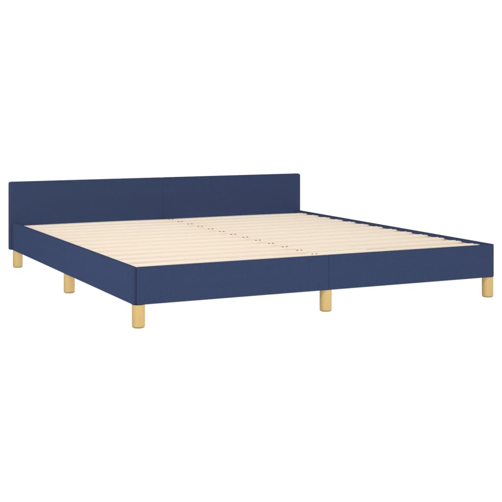 Bedframe zonder matras stof blauw 160x200 cm