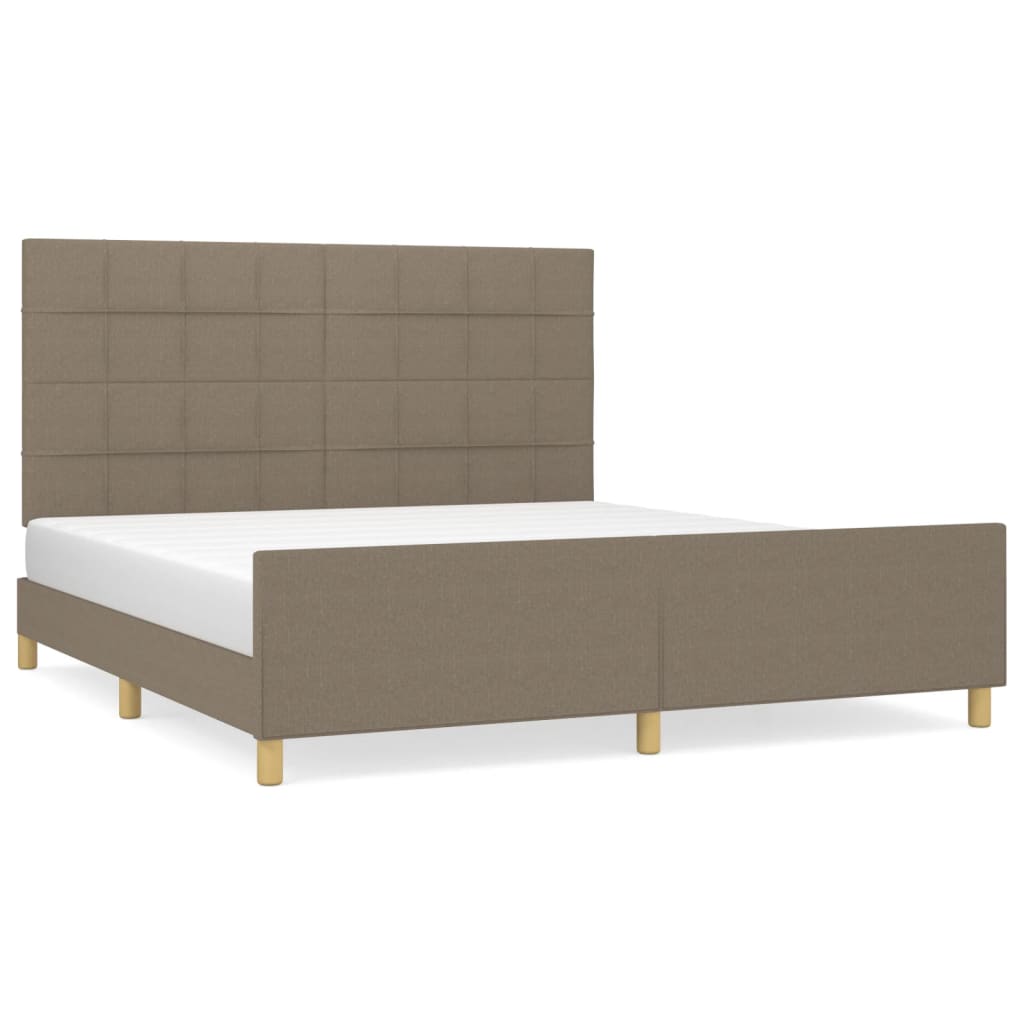 Bedframe zonder matras stof taupe 180x200 cm