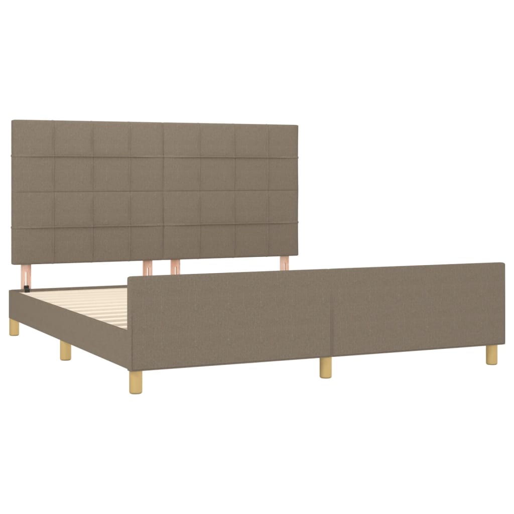 Bedframe zonder matras stof taupe 180x200 cm