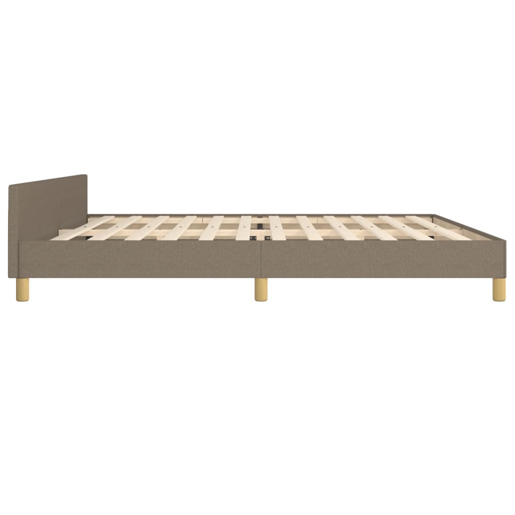 Bedframe zonder matras stof taupe 200x200 cm