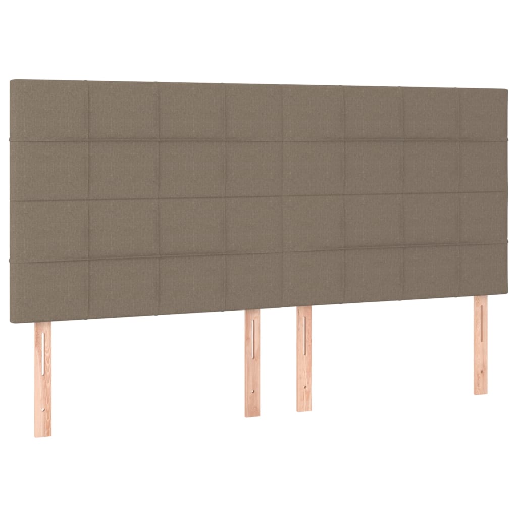 Bedframe zonder matras stof taupe 200x200 cm