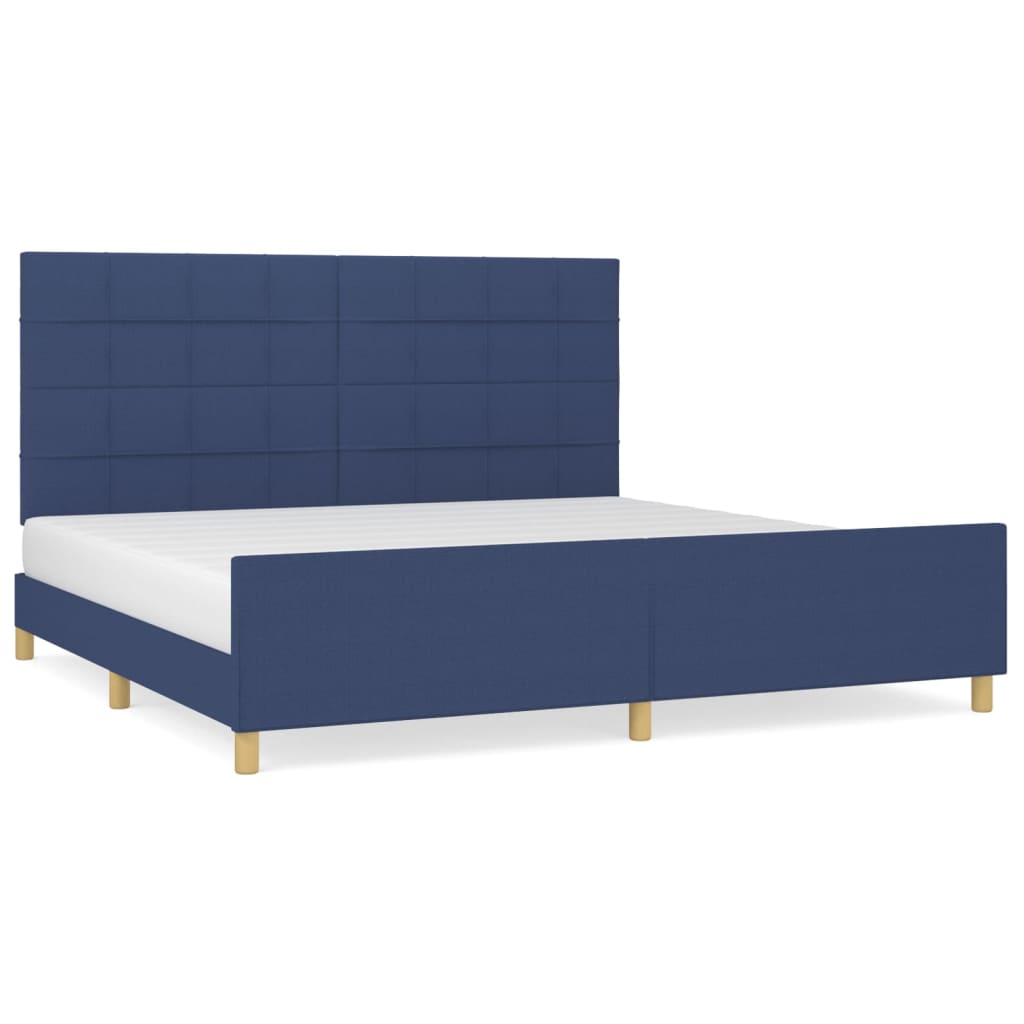 Bedframe zonder matras stof blauw 200x200 cm